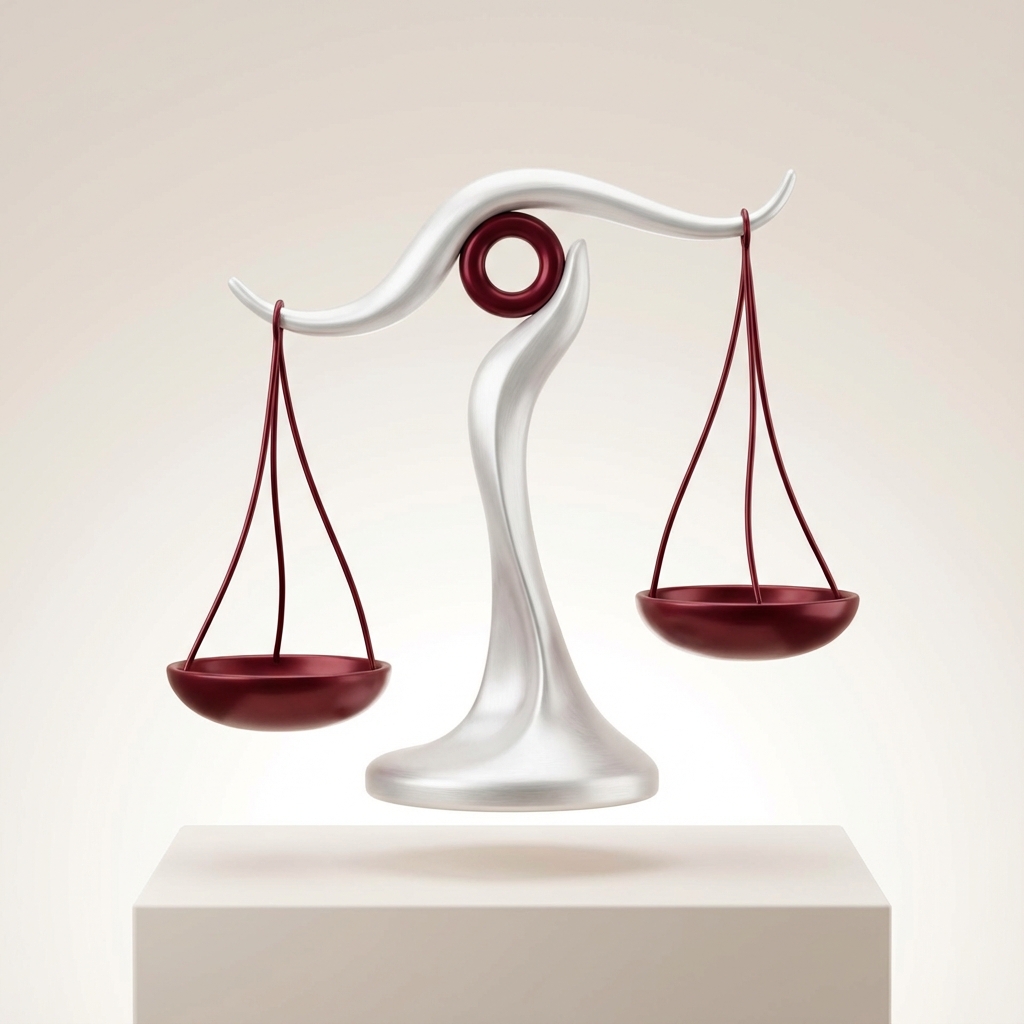 Balanza de la justicia minimalista